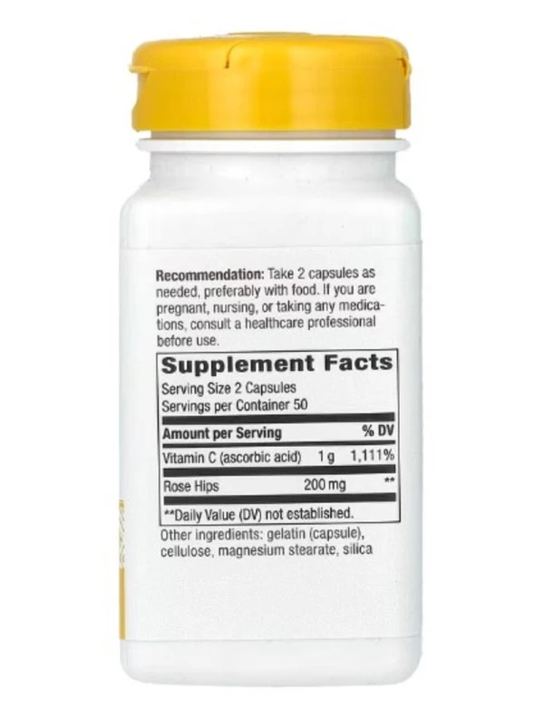 Nature's Way, Vitamin C With Rose Hips, 100 Capsules
