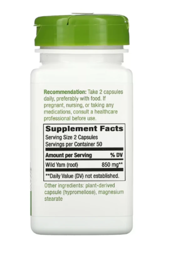 Nature's Way, Wild Yam Root, 425 mg, 100 Vegan Capsules