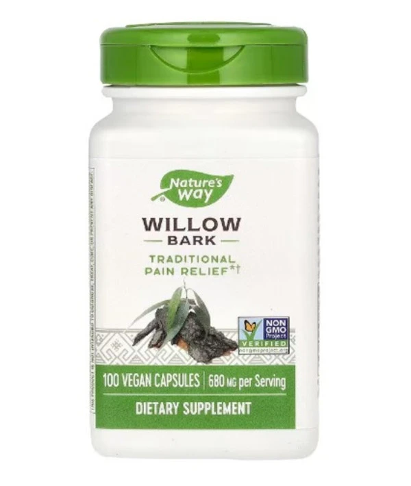 Nature's Way, Willow Bark, 680 mg, 100 Vegan Capsules (340 mg per Capsule)