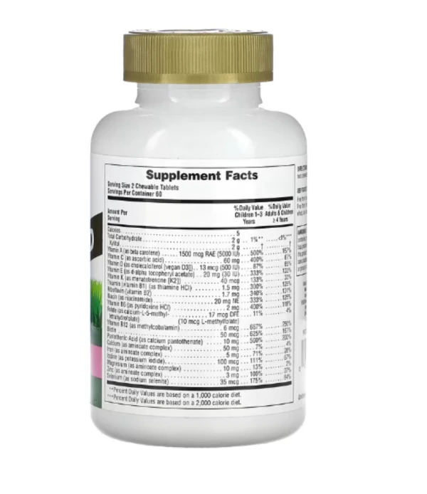 NaturesPlus, Animal Parade Gold, Children's Chewable Multivitamin Supplement, Watermelon, 120 Animal-Shaped Tablets