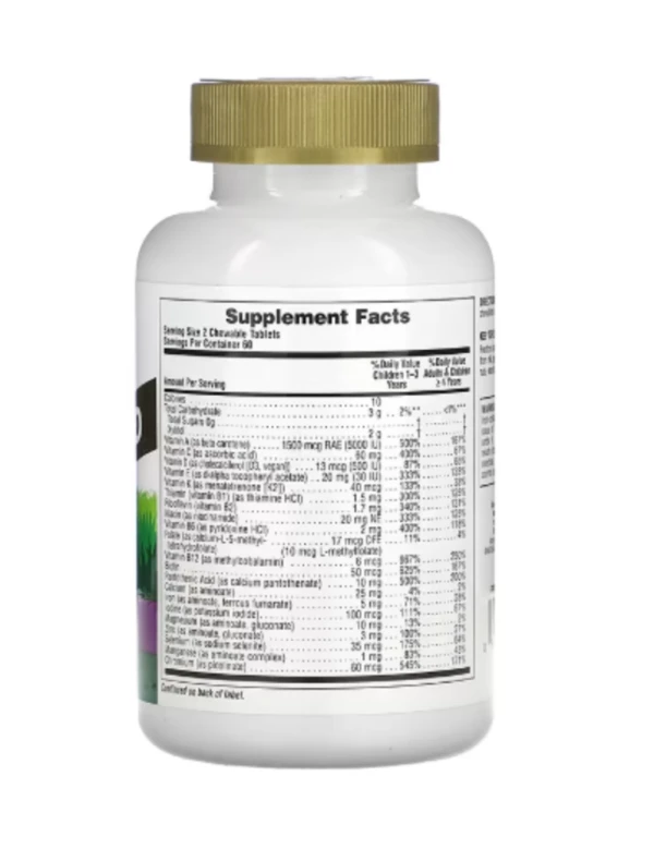 NaturesPlus, Animal Parade Gold, Children's Multivitamin Chewable Supplement, Grape, 120 Animal-Shaped Tablets