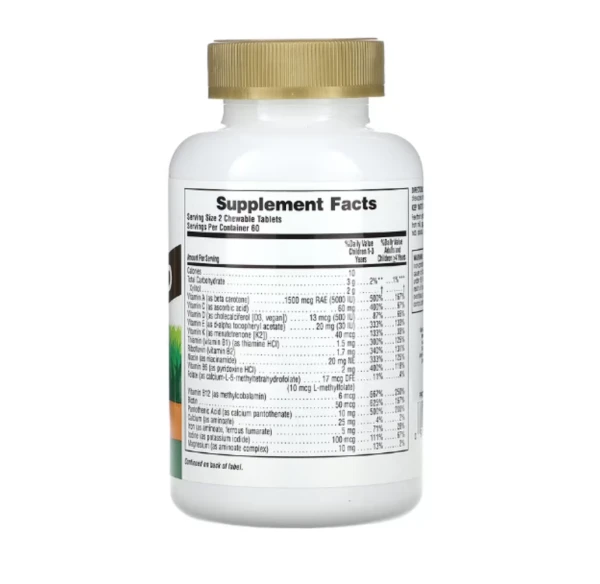 NaturesPlus, Animal Parade Gold, Children's Multivitamin, Orange, Sugar Free, 120 Animal-Shaped Tablets