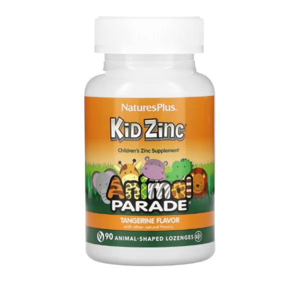 NaturesPlus, Animal Parade, Kid Zinc, Tangerine, 90 Animal-Shaped Lozenges