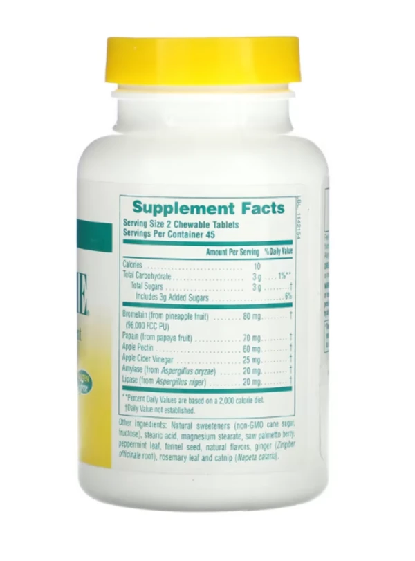 NaturesPlus, Chewable Nutri-Zyme, Peppermint, 90 Tablets