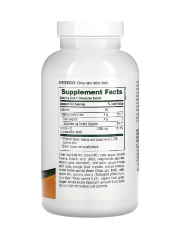 NaturesPlus, Chewable Orange Juice, Vitamin C, Natural Orange, 1,000 mg, 60 Tablets
