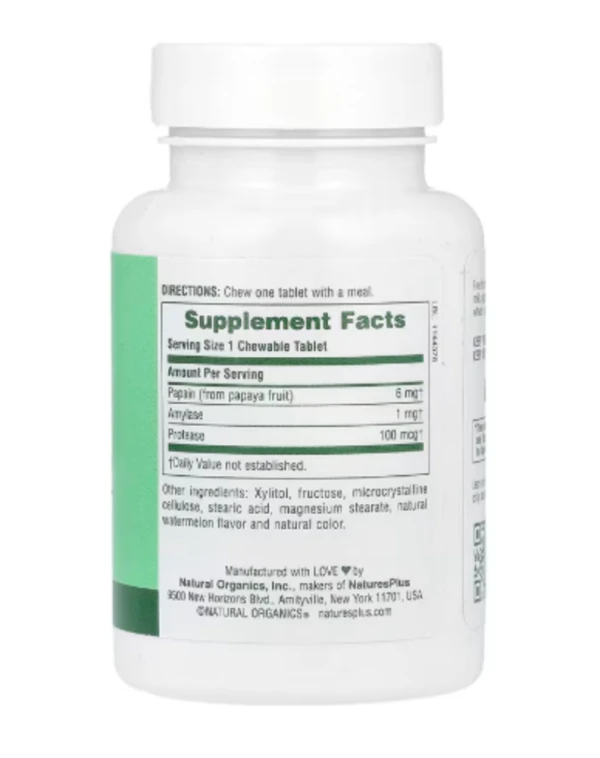 NaturesPlus, Chewable Papaya Enzyme Supplement, 180 Tablets