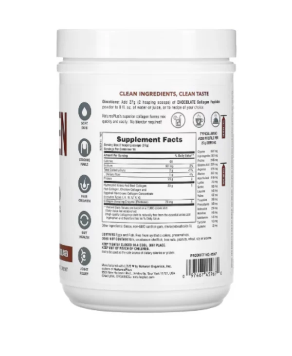 NaturesPlus, Collagen Peptides, Chocolate, 0.83 lb (378 g)