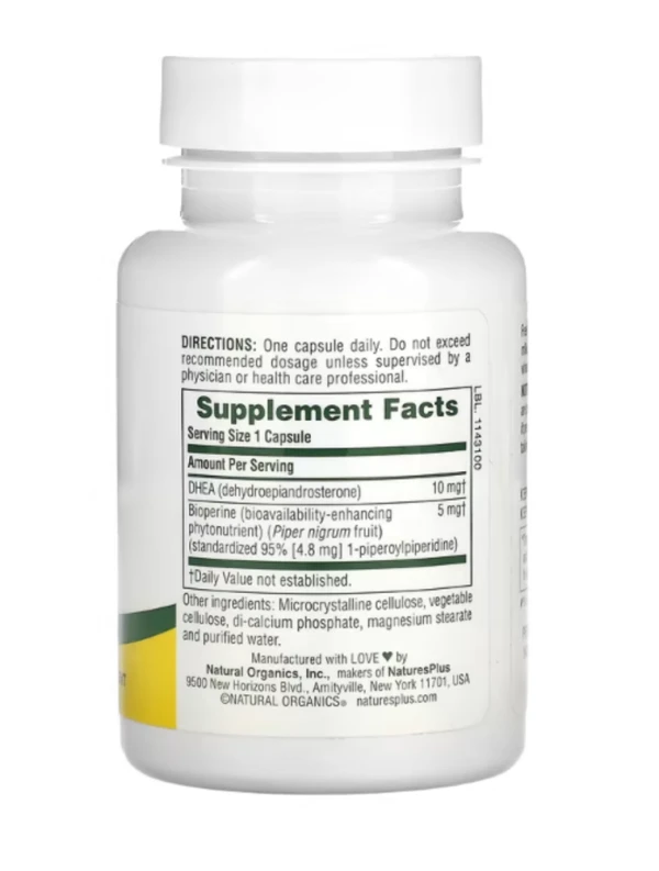 NaturesPlus, DHEA-10 With Bioperine, 90 Capsules