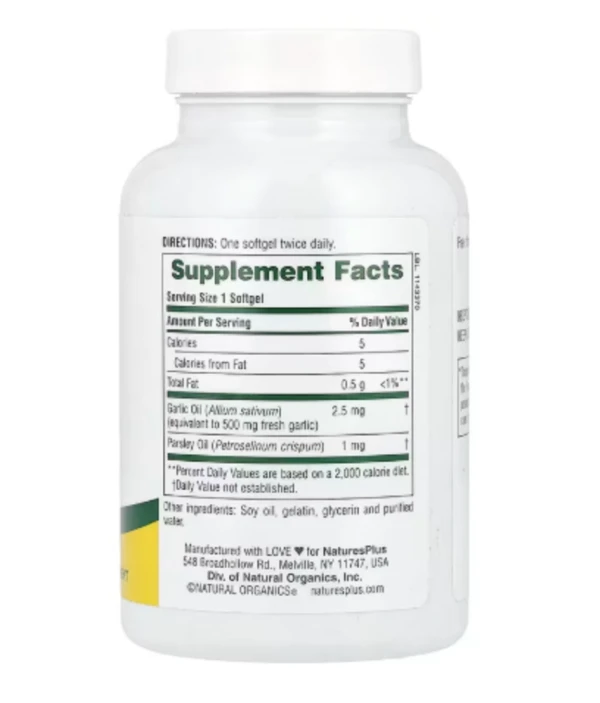 NaturesPlus, Garlic and Parsley Oil, 180 Softgels