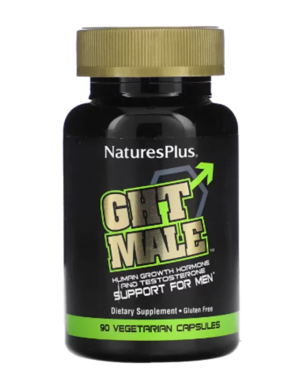 NaturesPlus, GHT Male, Human Growth Hormone And Testosterone Support For Men, 90 Vegetarian Capsules