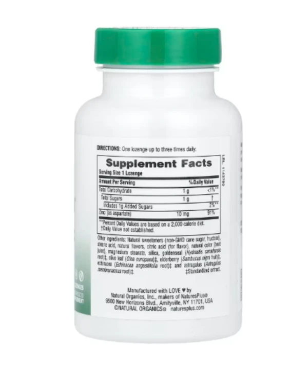 NaturesPlus, Herbal Actives, ImmunActin®, Zinc Lozenges, Wild Cherry, 60 Lozenges