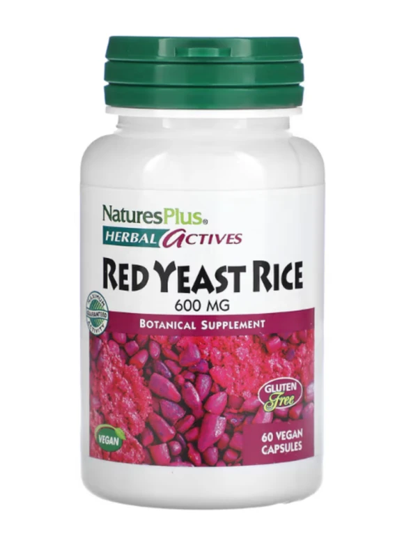 NaturesPlus, Herbal Actives, Red Yeast Rice, 600 mg, 60 Vegan Capsules
