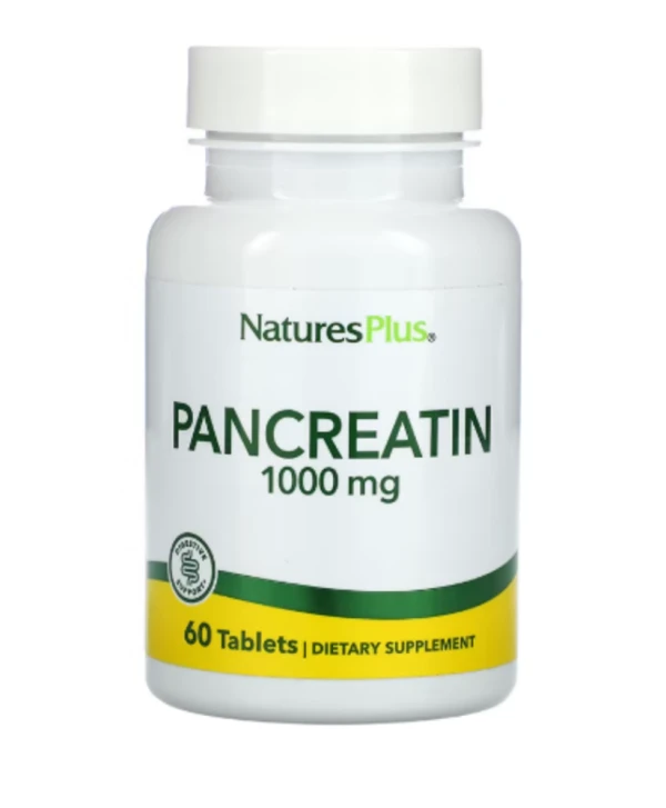 NaturesPlus, Pancreatin, 1,000 mg, 60 Tablets