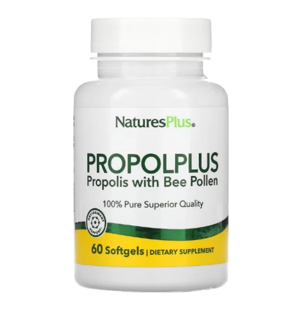 NaturesPlus, Propolplus, Propolis withBee Pollen, 60 Softgels