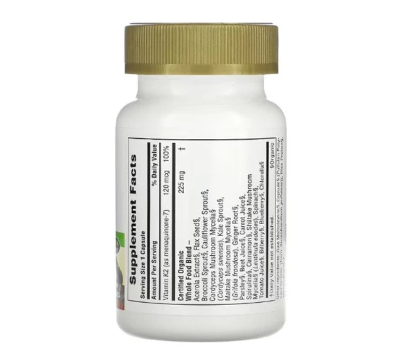 NaturesPlus, Source of Life, Garden, Organic Vitamin K2, 60 Vegan Caps