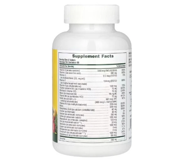 NaturesPlus, Source of Life, Men, Multi-Vitamin and Mineral Supplement with Whole Food Concentrates, Iron-Free, 120 Tablets