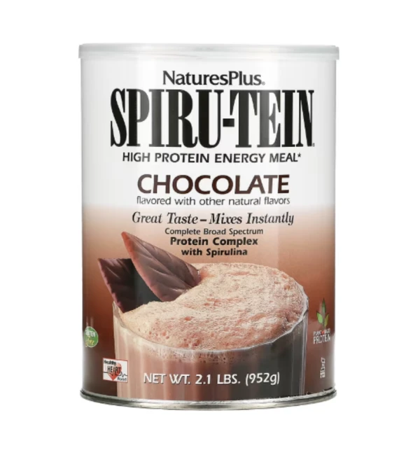 NaturesPlus, Spiru-Tein, High Protein Energy Meal, Chocolate, 2.1 lbs. (952 g)