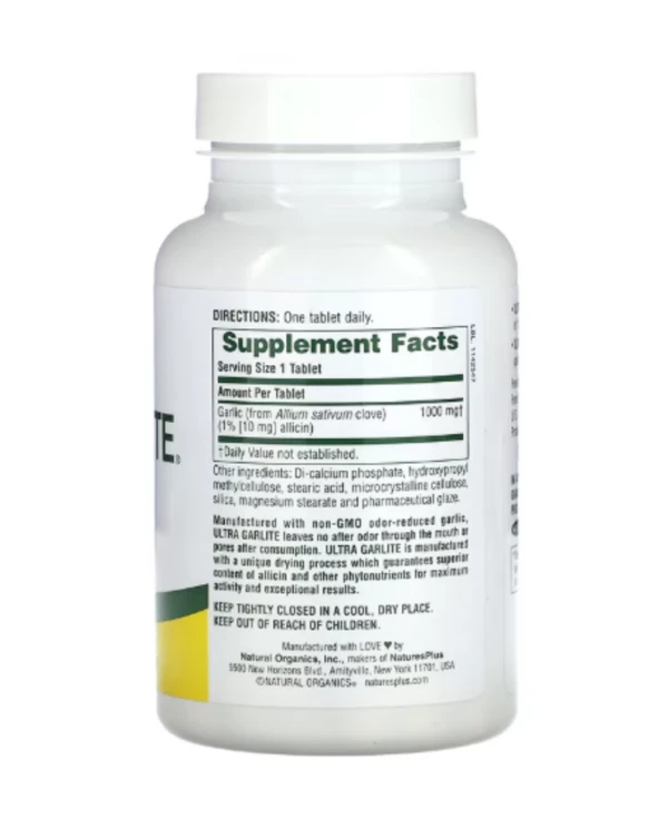 NaturesPlus, Sustained Release Ultra Garlite, 1,000 mg, 90 Tablets