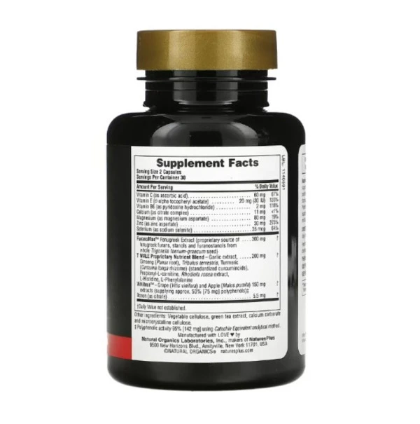 NaturesPlus, T Male, Testosterone Boost For Men, 60 Vegetarian Capsules