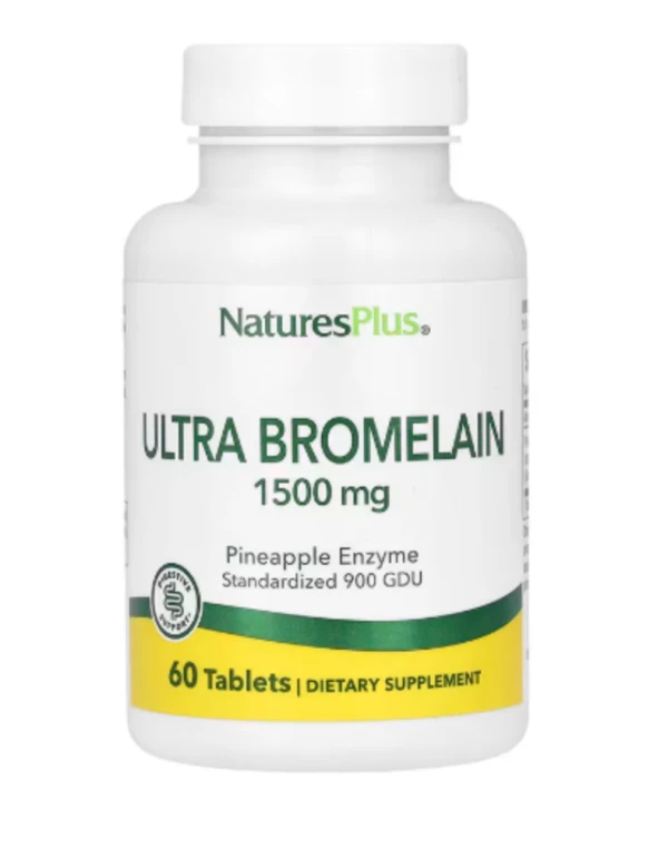 NaturesPlus, Ultra Bromelain, 1,500 mg, 60 Tablets