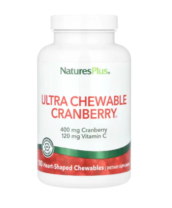 NaturesPlus, Ultra Chewable Cranberry®, 180 Heart-Shaped Chewables