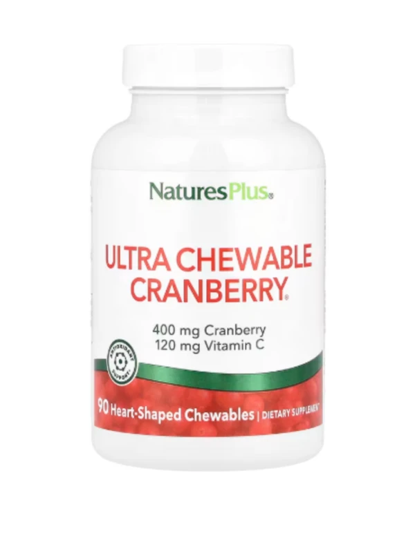 NaturesPlus, Ultra Chewable Cranberry®, 90 Heart-Shaped Chewables