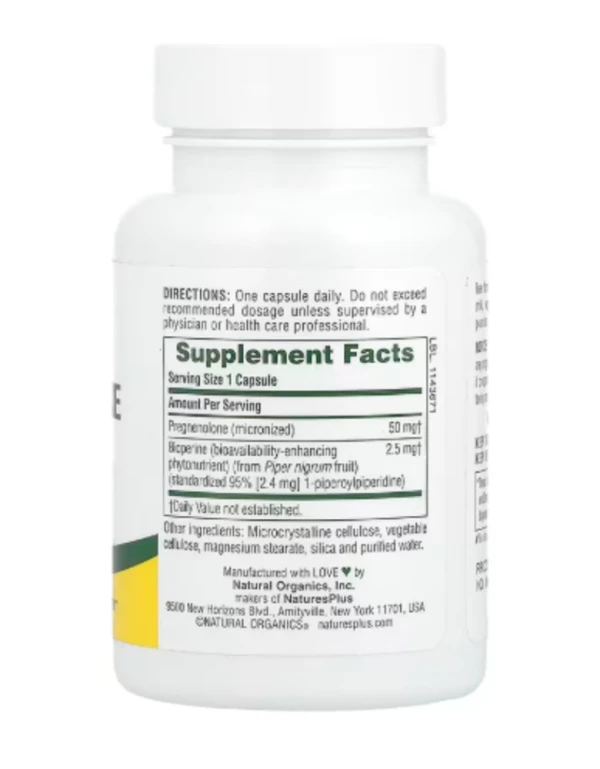 NaturesPlus, Ultra Pregnenolone with Bioperine®, 60 Capsules