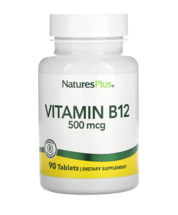 NaturesPlus, Vitamin B-12, 500 mcg, 90 Tablets