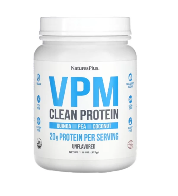 NaturesPlus, VPM Clean Protein, Unflavored, 1.16 lbs (525 g)