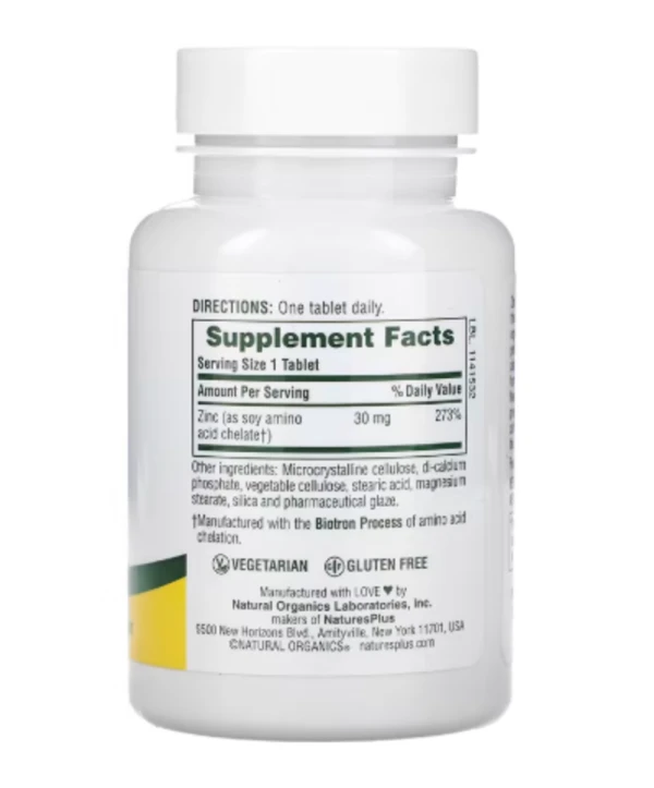 NaturesPlus, Zinc, 30 mg, 90 Tablets