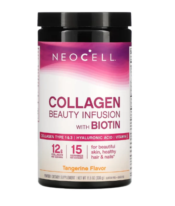 NeoCell, Collagen Beauty Infusion Drink Mix with Biotin, Tangerine, 11.6 oz (330 g)
