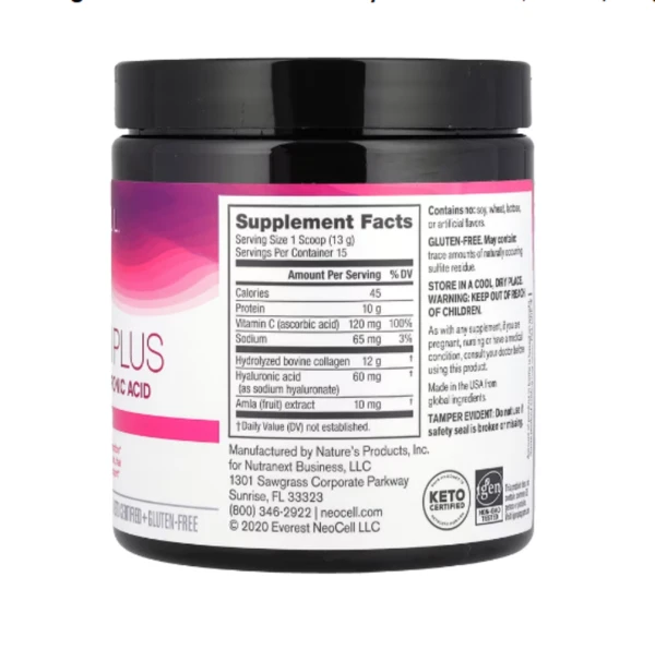 NeoCell, Super Collagen Plus with Vitamin C & Hyaluronic Acid, 6.9 oz (195 g)