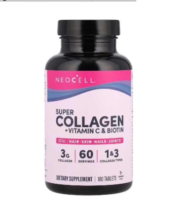 NeoCell, Super Collagen + Vitamin C & Biotin, 180 Tablets