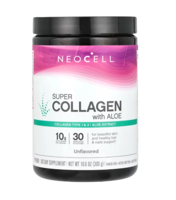NeoCell, Super Collagen with Aloe, Unflavored, 10.6 oz (300 g)