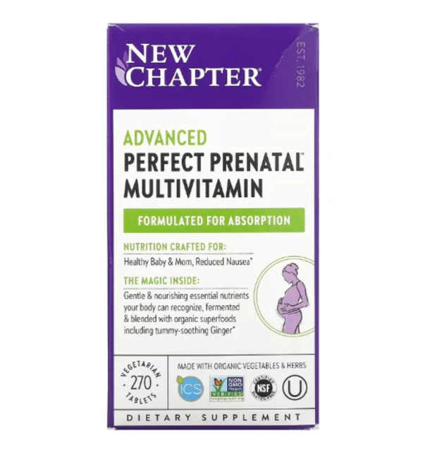 New Chapter, Advanced Perfect Prenatal Multivitamin, 270 Vegetarian Tablets