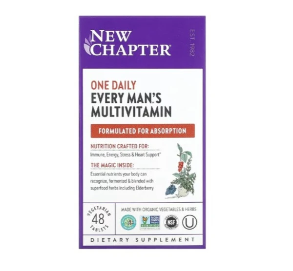 New Chapter, Every Man's One Daily Multivitamin, 48 Vegetarian Tablets