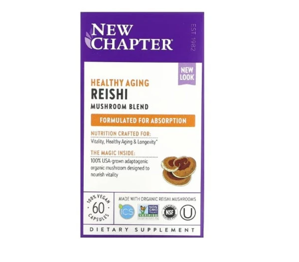 New Chapter, Reishi, 60 Vegan Capsules