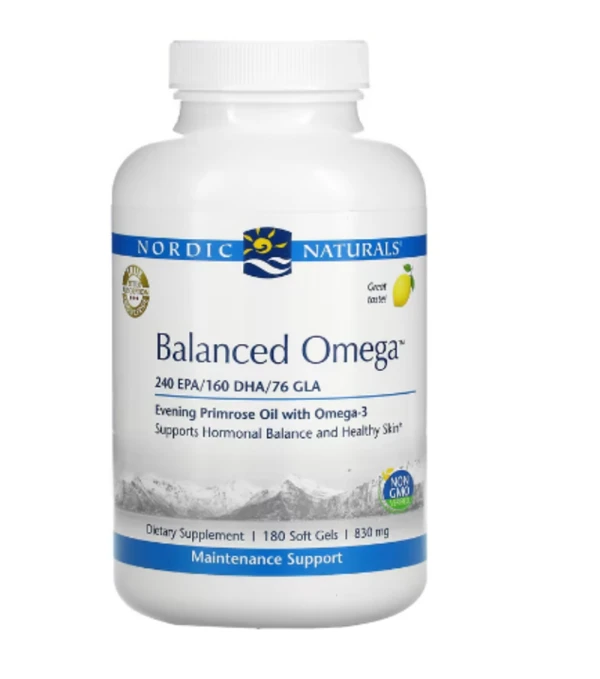 Nordic Naturals, Balanced Omega, Lemon, 830 mg, 180 Softgels