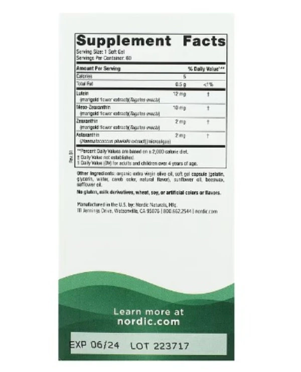 Nordic Naturals, Blue Light Eye Defense, 60 Softgels
