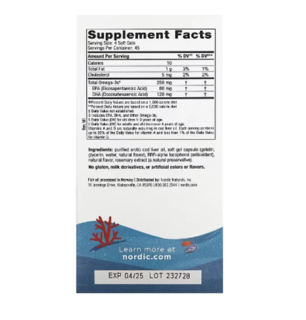 Nordic Naturals, Children's DHA, Ages 3-6, Strawberry, 180 Mini Chewable Soft Gels