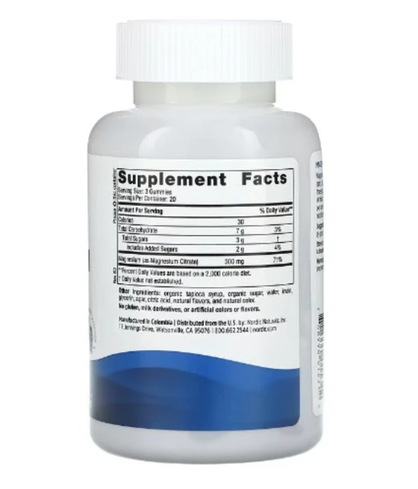 Nordic Naturals, Magnesium Gummies, Blueberry Lavender, 300 mg, 60 Gummies (100 mg per Gummy)