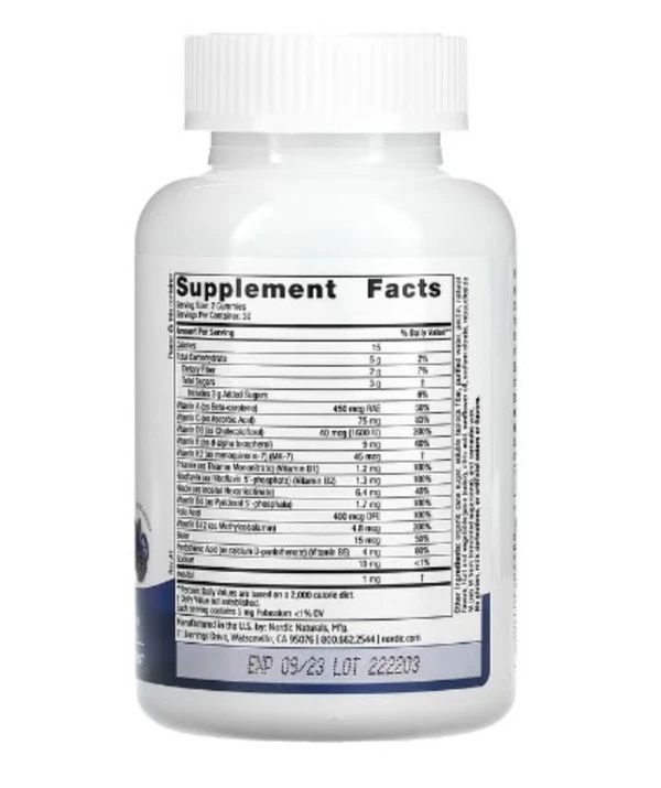Nordic Naturals, Men's Multivitamin Gummies, Mixed Berry, 60 Gummies