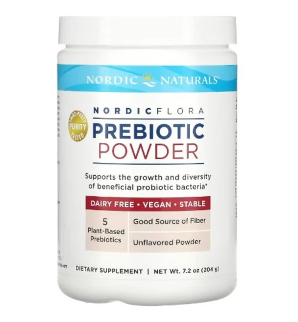 Nordic Naturals, Nordic Flora Prebiotic Powder, Unflavored, 7.2 oz (204 g)