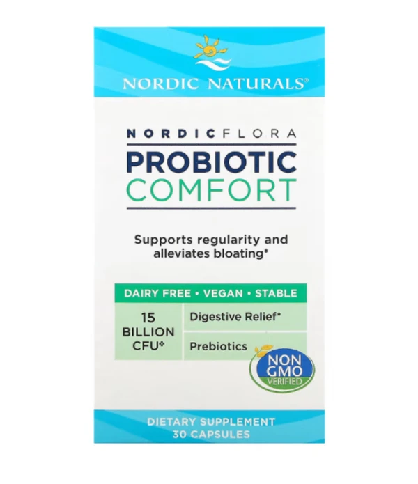 Nordic Naturals, Nordic Flora Probiotic, Comfort, 15 Billion CFU, 30 Capsules