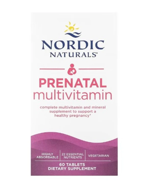 Nordic Naturals, Prenatal Multivitamin, 60 Tablets