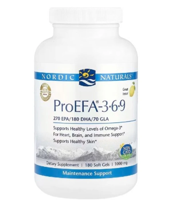 Nordic Naturals, ProEFA® - 3-6-9, Lemon, 180 Softgels