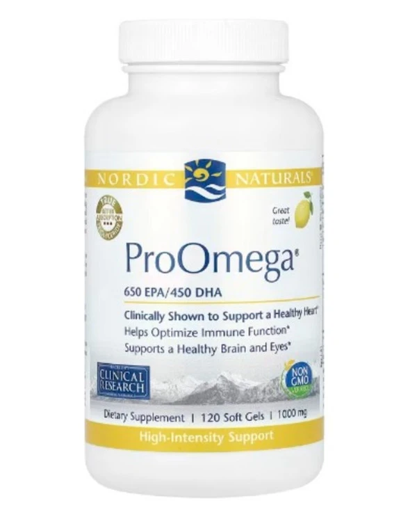 Nordic Naturals, ProOmega®, Lemon, 1,000 mg, 120 Soft Gels (500 mg per Soft Gel)