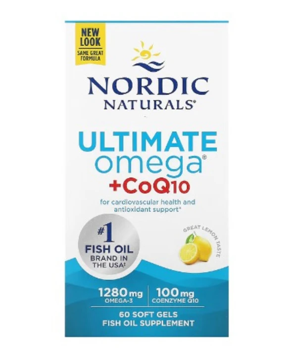 Nordic Naturals, Ultimate Omega + CoQ10, Lemon, 60 Soft Gels