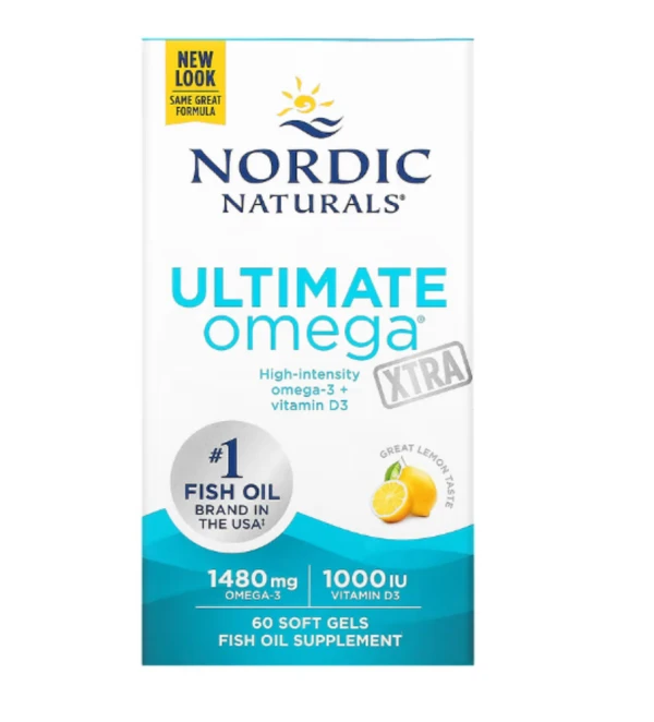 Nordic Naturals, Ultimate Omega Xtra, Lemon, 1,480 mg, 60 Soft Gels (740 mg per Soft Gel)