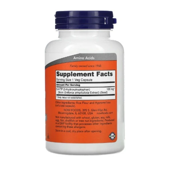 NOW Foods, 5-HTP, 100 mg, 120 Veg Capsules